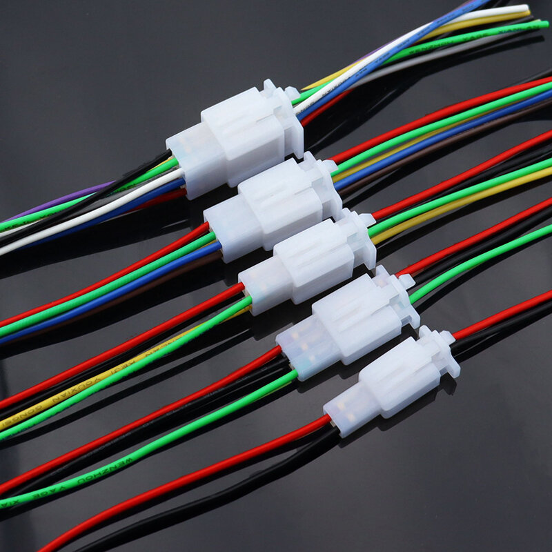 Conector de cable eléctrico de conexión rápida automotriz, kit de enchufe de terminal de cable macho y hembra, 2,8mm, 2/3/4/6/9 Pines, 1 Juego