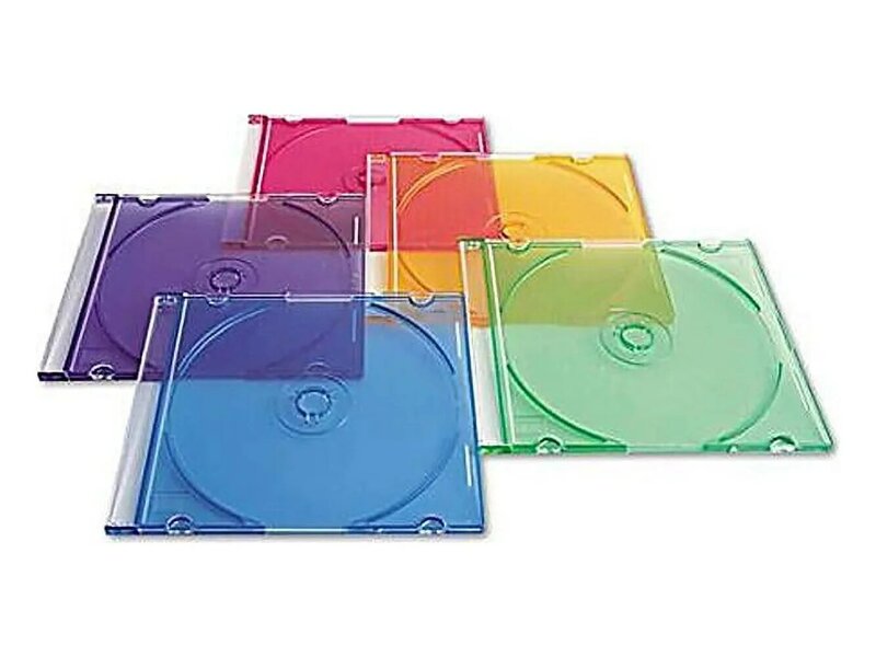 Casos finos para CD e DVD, cor, 94178, 50 pcs