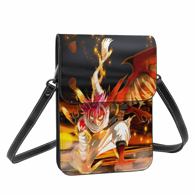 Аниме Сказочный хвост кросс-боди кошелек сумка для сотового телефона сумка на плечо кошелек для сотового телефона с регулируемым ремешком