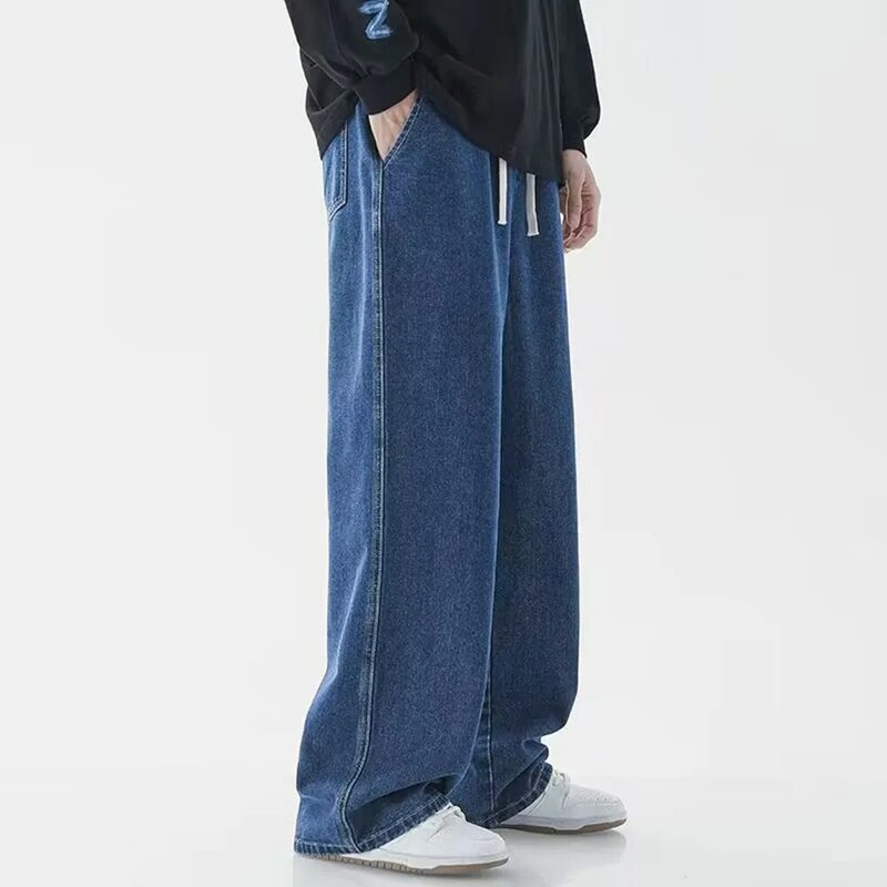 Per uomo uomo pantaloni pantaloni pantaloni larghi dritti Streetwear pantaloni moda Jeans neutri primavera gamba larga a prezzi accessibili