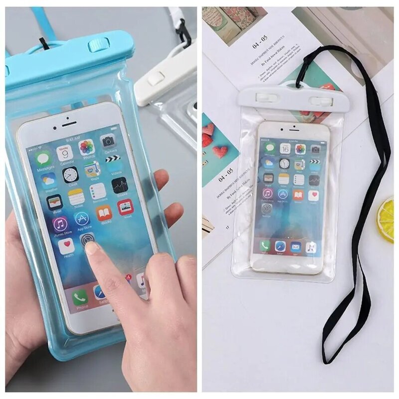 Watertight Waterproof Phone Bag Sealing Strips & Sealing Clips Dustproof Rafting Waterproof Wear Soft and Highly Translucent