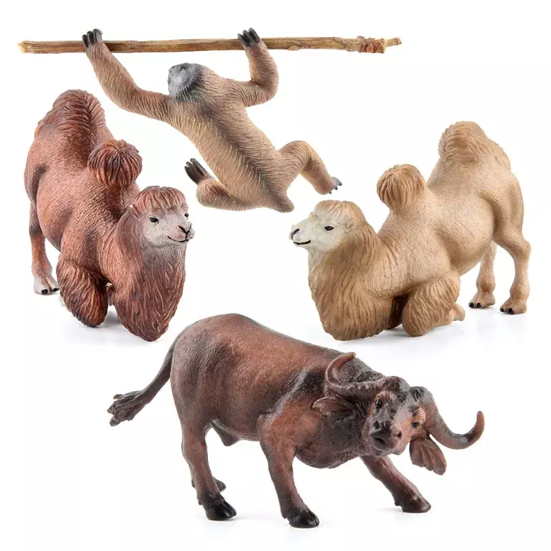 Animais selvagens da floresta chimpanzé família decoração modelos de macaco simulação figuras de ação brinquedo educativo crianças brinquedo presente