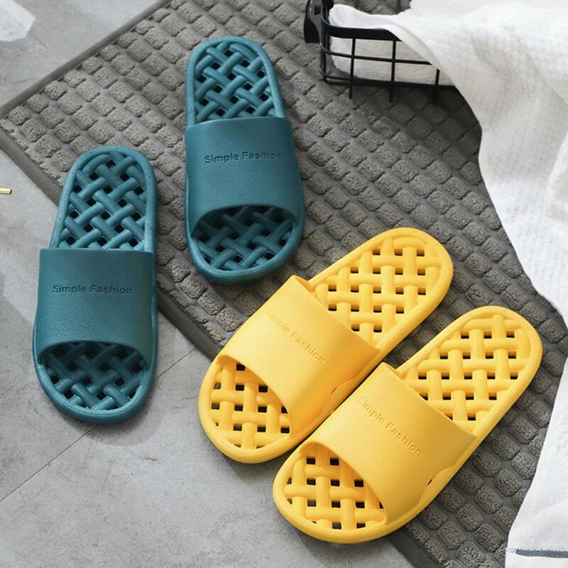 1 Paar einfache Hausschuhe rutsch feste Textur atmungsaktive Sommer Hausschuhe schnelle Rebound Dusch sandalen