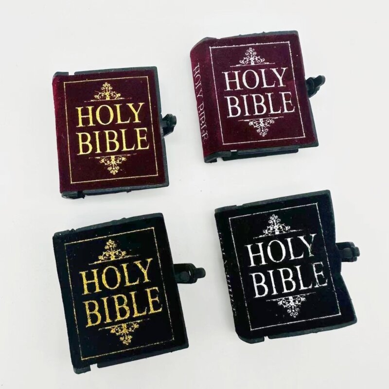 Cute Small Books Pendant Adorable Mini Bible Shaped Keyring Soft Fabric Key Rings Flannelette Key Chain Accessory
