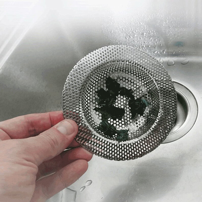 Pia de água da cozinha filtro pia malha filtro cozinha ferramenta aço inoxidável banheiro dreno chuveiro capa cabelo catche rolha
