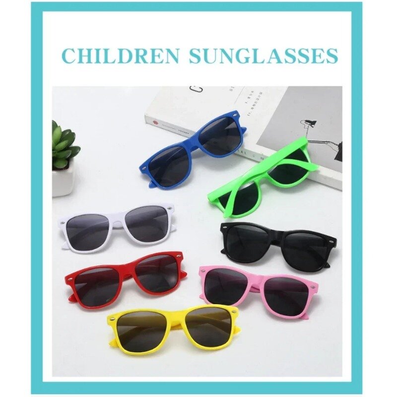 2023 Modemerk Kinderen Zonnebril Kind Zwarte Zonnebril Anti-uv Baby Zonwering Bril Meisje Jongen Zonnebril