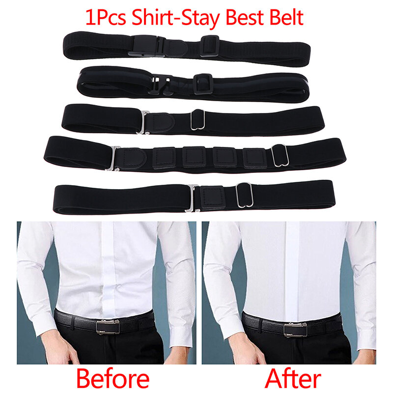 Cinturón ajustable para camisa de fácil sujeción, soporte antideslizante a prueba de arrugas, con bloqueo