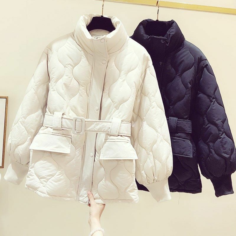 Женская хлопковая одежда средней и длинной талии, новинка зимы 2022, Корейская свободная утепленная хлопковая одежда