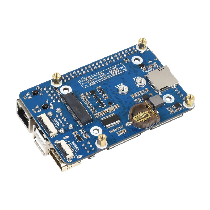 SMEIIER Mini Base Board(B) for Raspberry Pi Compute Module CM4,Onboard Connector:CSI/DSI/RTC/FAN/USB/RJ45 Gigabit Ethernet