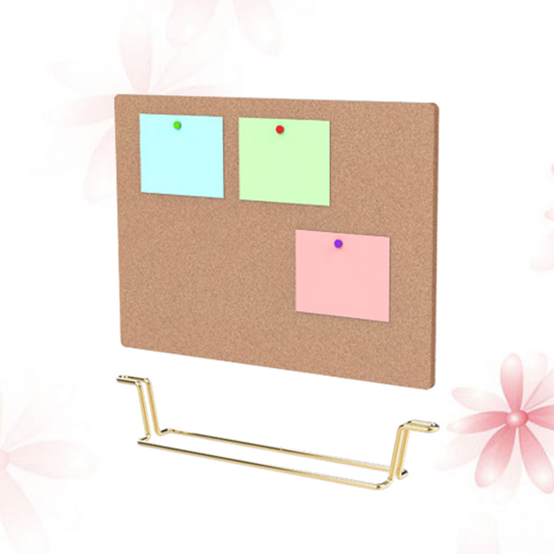 Papan Peg papan buletin papan pesan Pin kayu papan Memo papan pemberitahuan untuk rumah kantor (basis Emas)