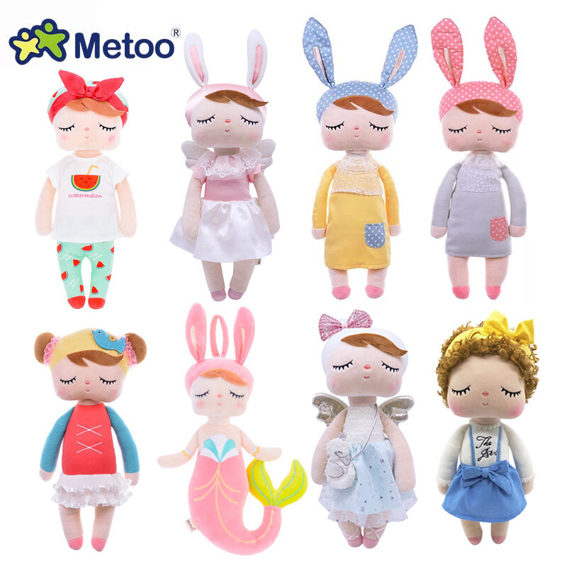 Metoo-Stuffed Plush Animals Toys for Kids, Angela Rabbit, Deer, Ballet, Fruit, Mermaid, Baby Appease Doll, Birthday and Christmas Gift