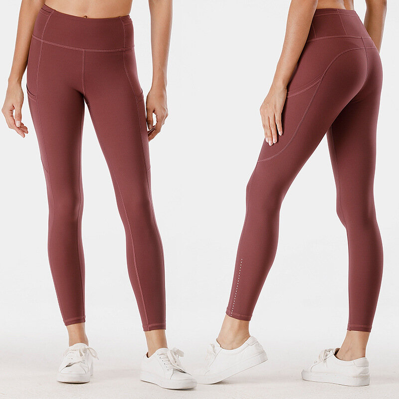 Женские штаны для йоги с высокой талией, облегающие спортивные штаны для бега, быстросохнущие дышащие брюки для фитнеса, Молодежная женская одежда