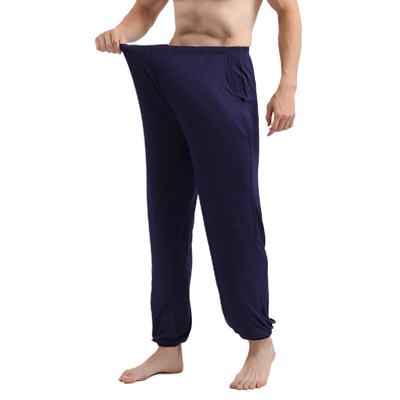 140 KG ผู้ชาย Sleep Bottoms ฤดูใบไม้ผลิฤดูร้อนกีฬากางเกงโยคะยืดหยุ่นสูงสวมใส่สำหรับชาย Sleep กางเกงขนาด5XL 6XL 7X