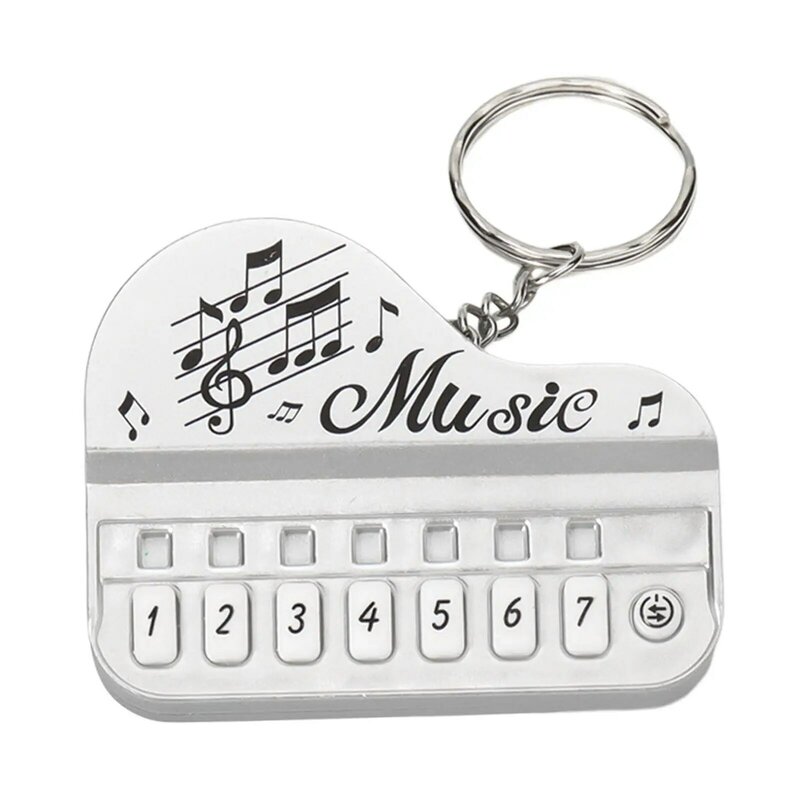พวงกุญแจเปียโนขนาดมินิเพื่อการศึกษาพวงกุญแจเปียโนนิ้วมือสำหรับวัยรุ่นผู้ใหญ่ครูสอนเปียโนคนรักดนตรี