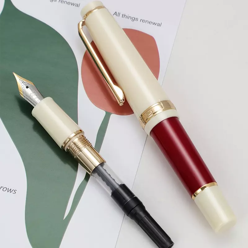Jinhao-Mini pluma estilográfica acrílica, bolígrafos de bolsillo para estudiantes, caligrafía EF F Nibs, bolígrafos de tinta para escribir, suministros escolares de oficina, 82