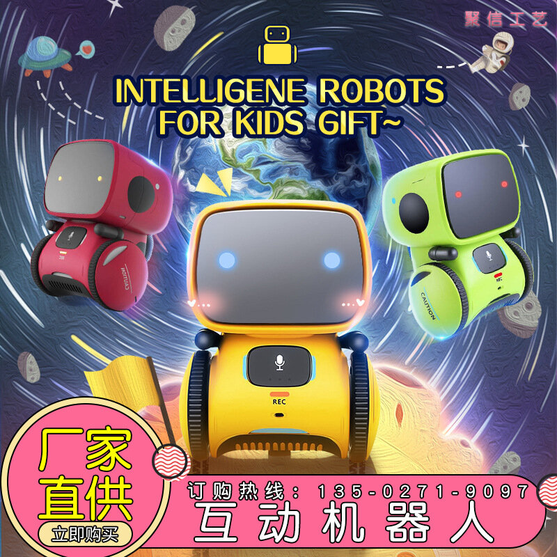 Robot interactivo inteligente para niños, juguetes eléctricos, sensible al tacto, diálogo de voz, máquina de Historia de educación temprana