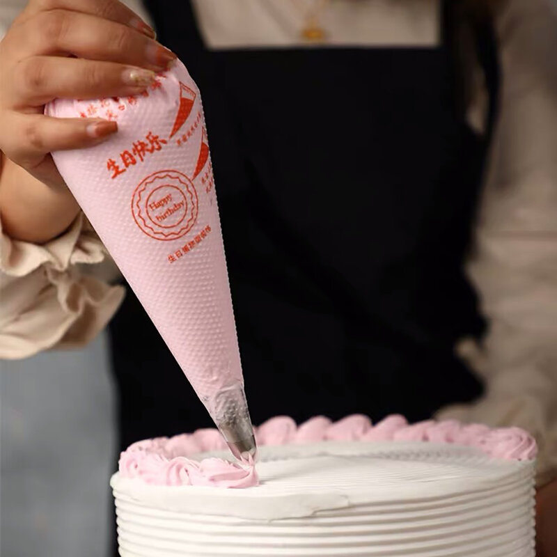 100 szt. Gruba jednorazowa torebki na ciasto DIY dekoracja tortów kremem torebka lukrowa naczynia do pieczenia rękawy do ciasta