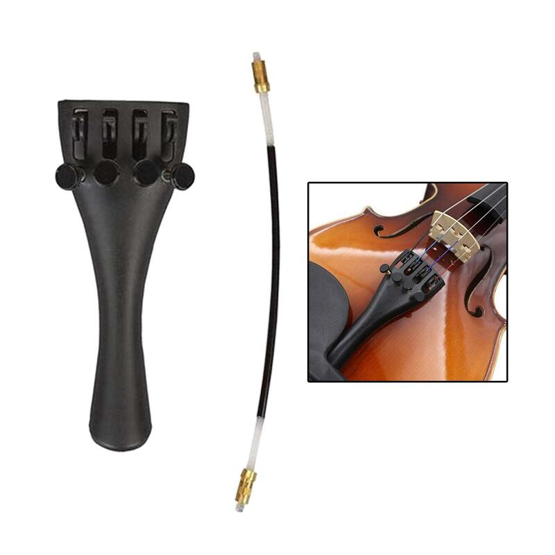 Kohlefaser-Cello-Saitenhalter Cello-Gitarrenbauer-Ersatz mit Saitenhalter-Draht, einfach zu installierende, langlebige Zubehörteile