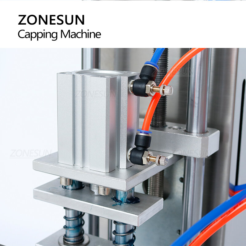 ZONESUN Pneumatic Capping Machine Semi Automatic Bottle Twist Off Equipment Desktop Can Jar Glass Sauce Honey ZS-XG450D