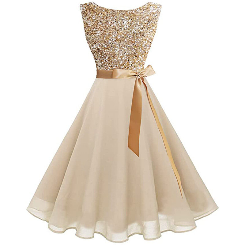 Retro-Kleid neues elegantes ärmelloses langes Kleid Hochzeits kleid Party kleid Brautjungfer kleid