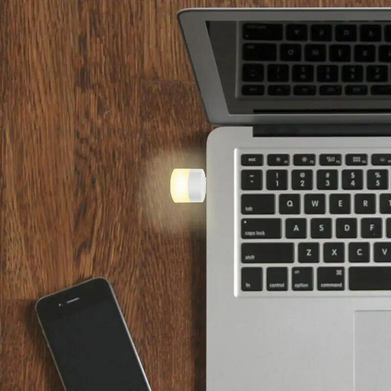 슈퍼 밝은 눈 보호 미니 USB 플러그 램프, 컴퓨터 모바일 전원 충전, USB 소형 LED 야간 조명