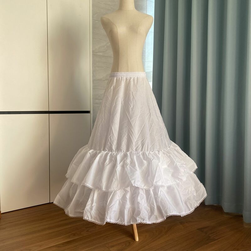 Petticoat 2 Hoop Flanged Skirt Brace Bridal Wedding Dress Dress Skirt Accessories Lined Skirt