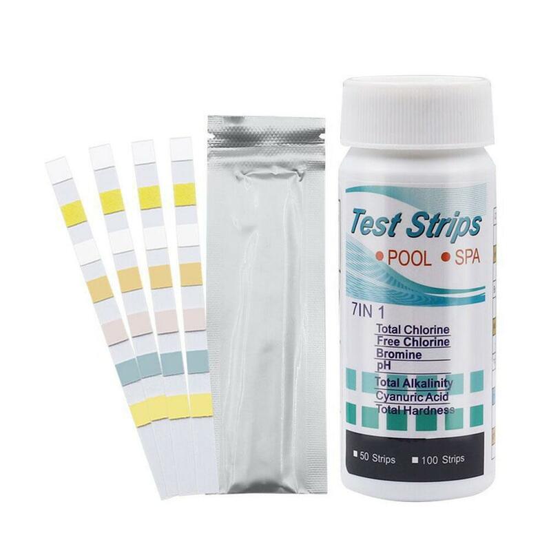 Swimming Pool PH Test Paper Water Quality 3/7-In-1 Test Alkalinity Residual Value Paper Test Chlorine Strip PH PH Y1G9
