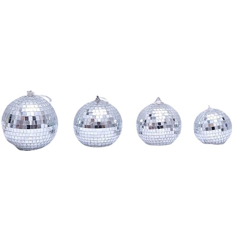 كرة زجاجية عاكسة لعيد الميلاد ، كرة ديسكو صغيرة ، زخرفة السقف المعلق ، بار