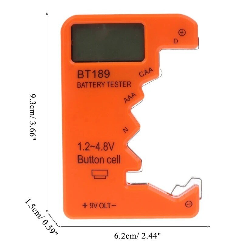 Testador bateria, verificador universal bateria para baterias botão aa/aaa/c/D-9V/1.5v