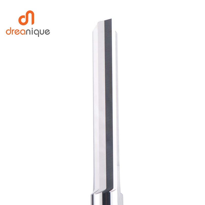 Dreanique 3.175mm 4mm 6mm 8mm Shank 2 Flute Tungsten Carbide End Mill CNC Router Bit Engraving Bit Straight Slot Milling Cutter