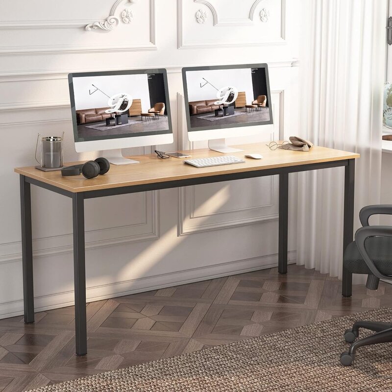 デスクトップコンピューター用の高解像度木製スタンド63インチ,家庭およびオフィス用ワークステーション用