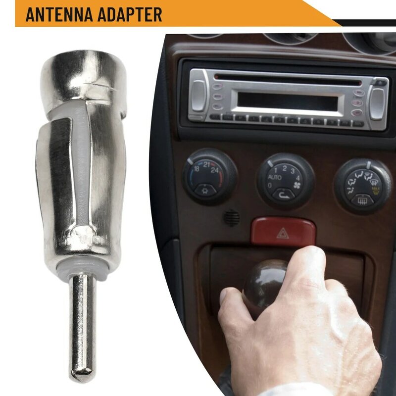 Adaptador de antena estéreo de rádio do carro, ISO para Din, Antena aérea, Adaptador de mastro, Car Areial Plug Sockets