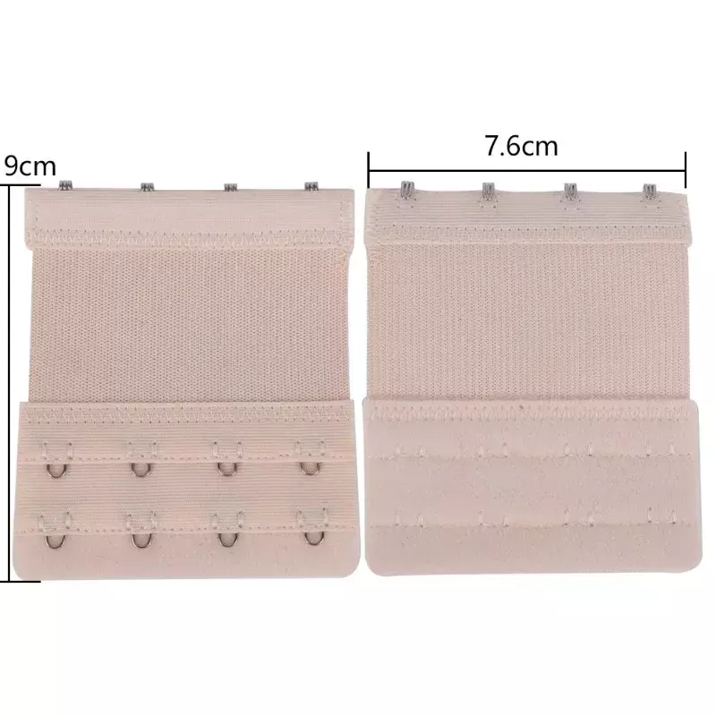 Nylon Extender for Women, Buckle Extension, 3 Rows, 2 Hooks, Bra Strap, Sewing Tool Hook, Intimates Accessories, Ladies, 1 a 10Pcs