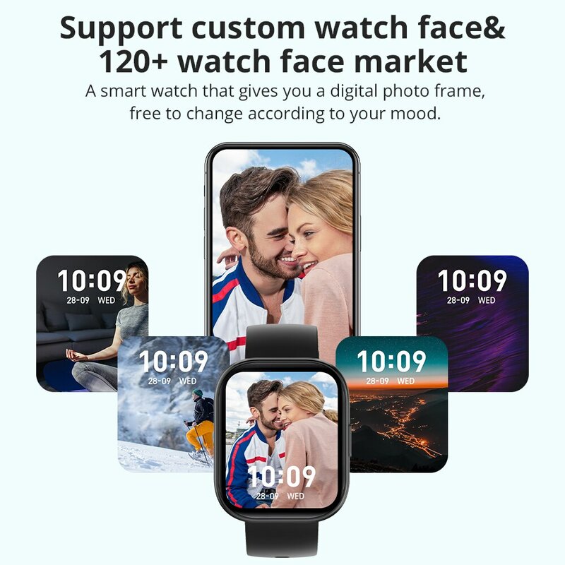 COLMI P68 Smartwatch schermo AMOLED da 2.04 ''100 modalità sportive supporto per la durata della batteria di 7 giorni sempre sul Display Smart Watch uomo donna