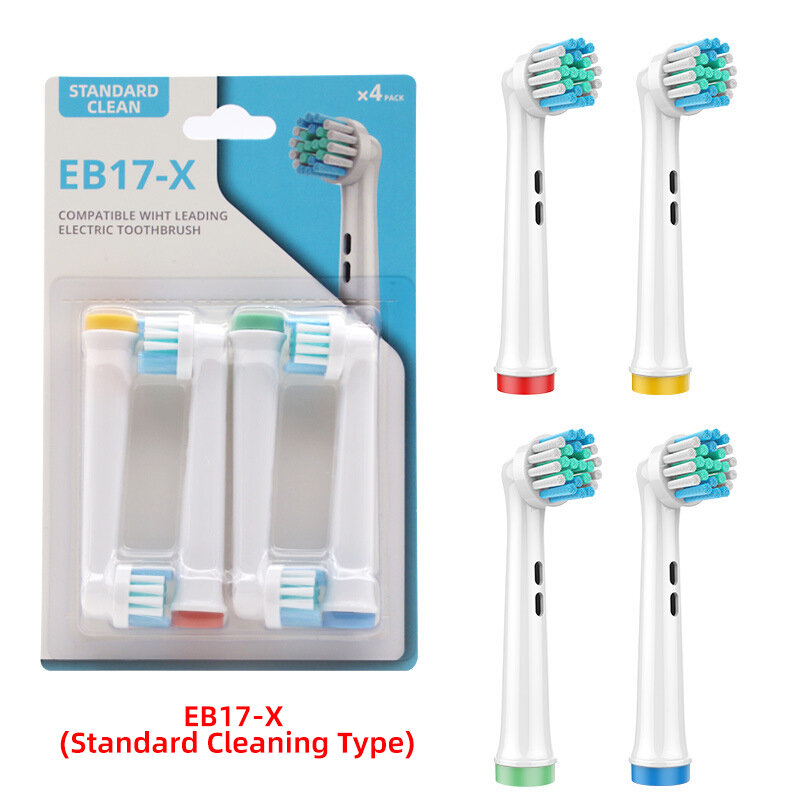 Kepala sikat gigi elektrik, pengganti sikat gigi elektrik standar membersihkan gigi untuk mulut B nozel sikat gigi EB17-X 8/12/16/20 buah