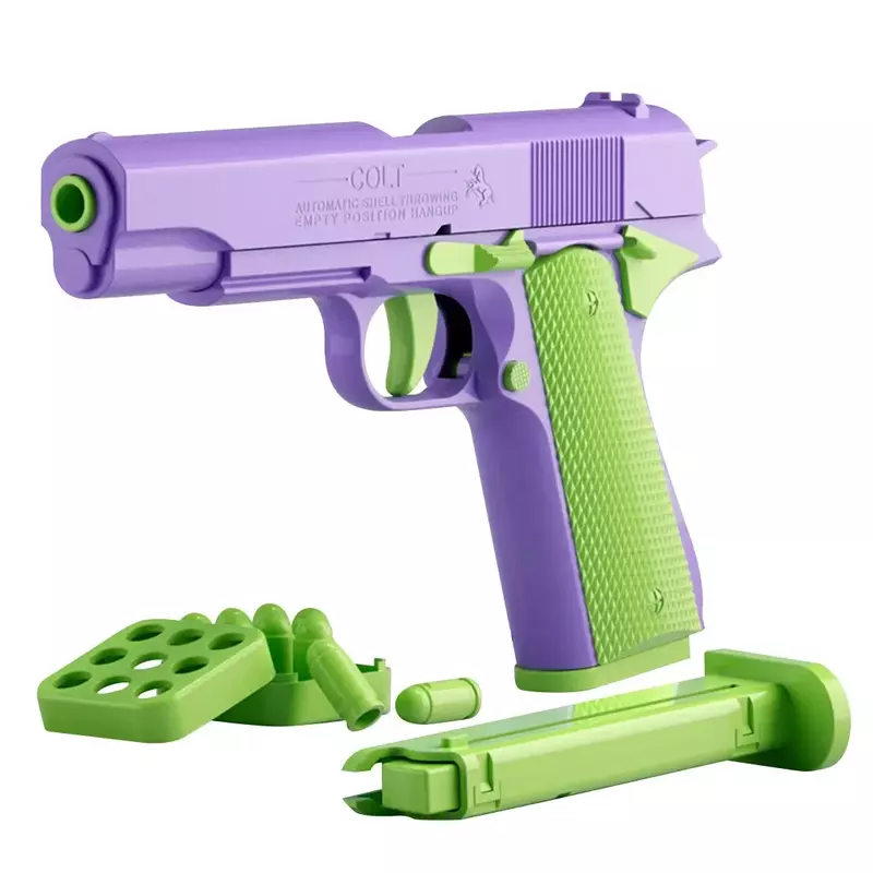 Mini modelo de juguete de salto recto por gravedad, pistola impresa en 3D, cuchillo de juguete sin disparo, cachorro de rábano, juguete para aliviar el estrés para niños, regalo de Navidad