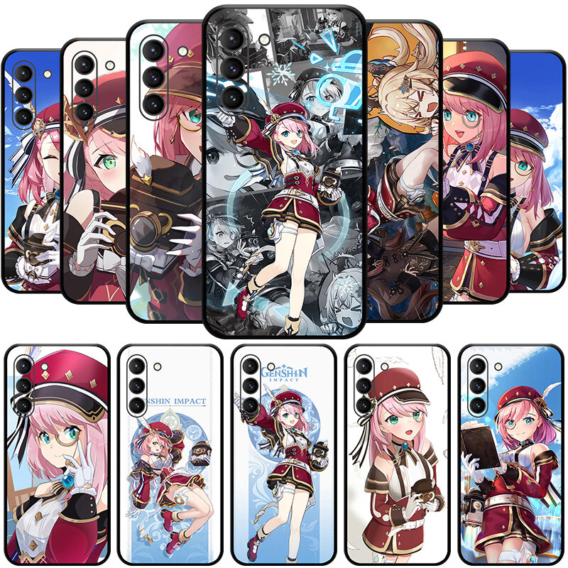 Coque de téléphone Charlotte Genshin Impact Cryo Character, 4 étoiles, Samsung Galaxy S23 Ultra, S22 +, S21 FE, S20, A54, Note20Plus, A53