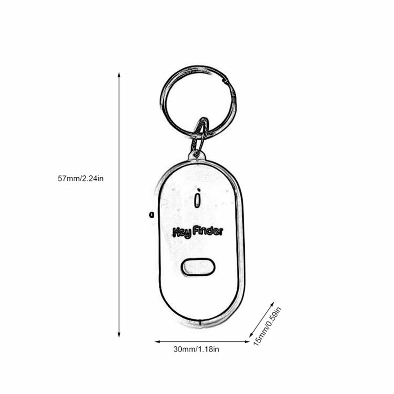 Gantungan Kunci Sensor Peluit Antihilang Pelacak Kunci Pintar dengan Peluit Bertepuk Tangan Pelacak Lokasi Pengingat Alarm