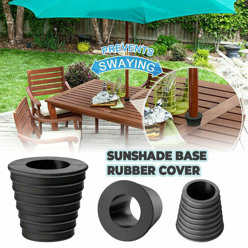 Base de paraguas de goma, Material duradero y resistente a la corrosión para combinaciones de mesa y paraguas