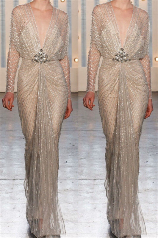 Женское вечернее платье-русалка, длинное платье с кружевной аппликацией и вышивкой, лето 2023