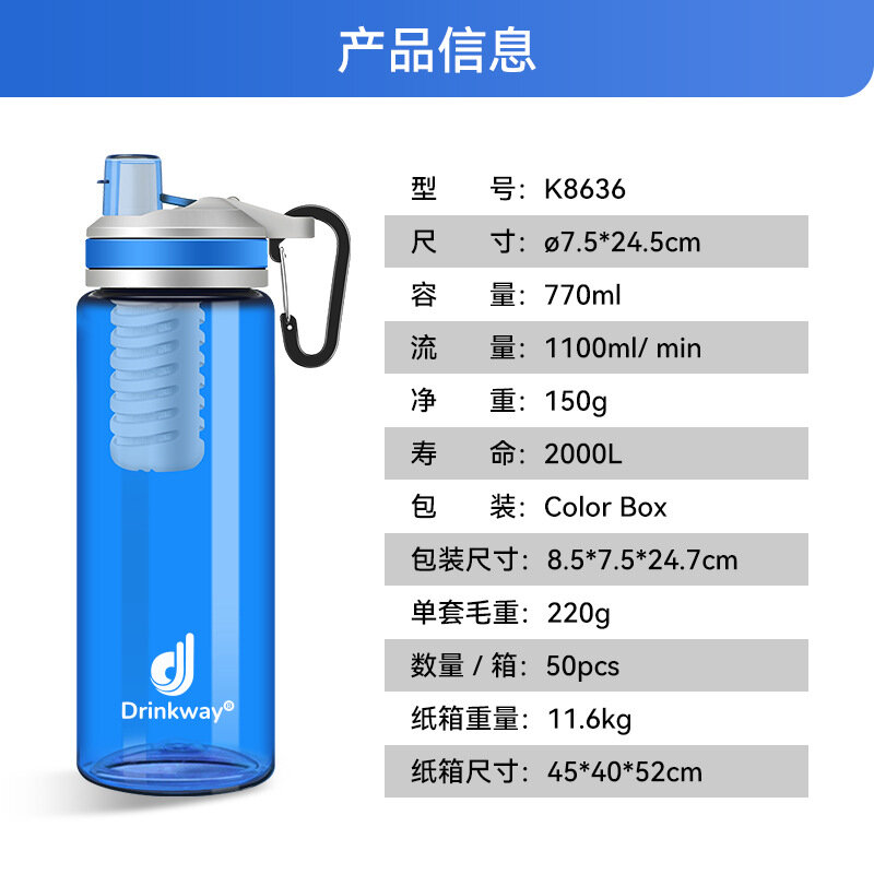 Outdoor Sports Filter Direct Drinking Water Purifier Portable Water Purifier Outdoor Survival Emergency Filter