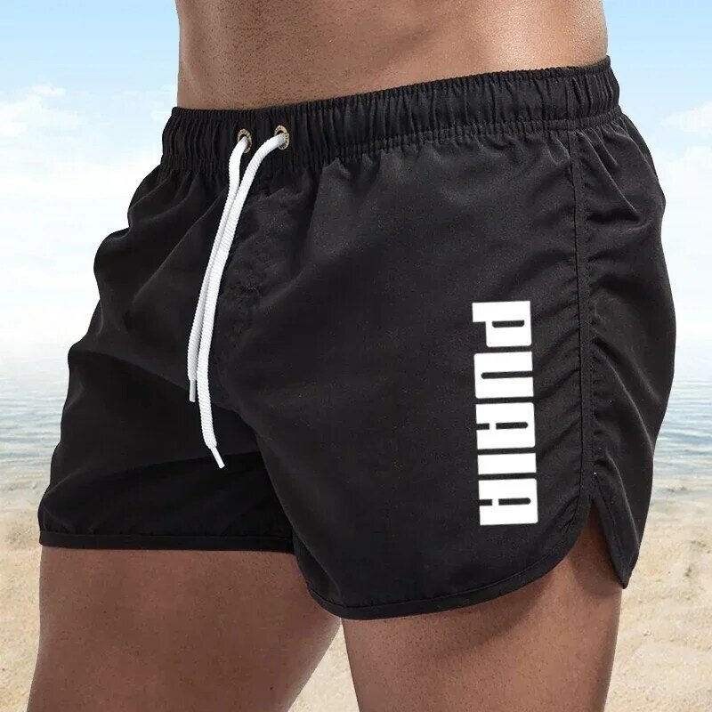 Celana pendek renang papan selancar pria, celana pendek pantai mewah cepat kering Musim Panas 2024 untuk lelaki