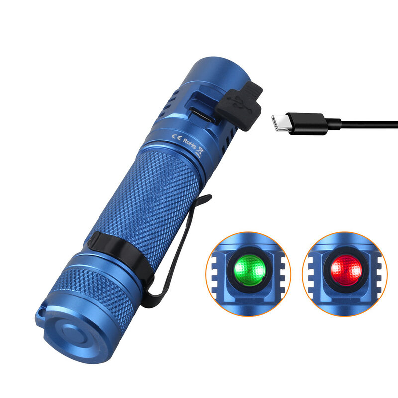 مصباح يدوي Sofirn-USB C قابل لإعادة الشحن ، مصباح أزرق أرجواني أندوريل ، مصباح ، SST40 ، مصباح LED ، 48 ، SC31Pro ، 2000 لومن ، لون أحمر