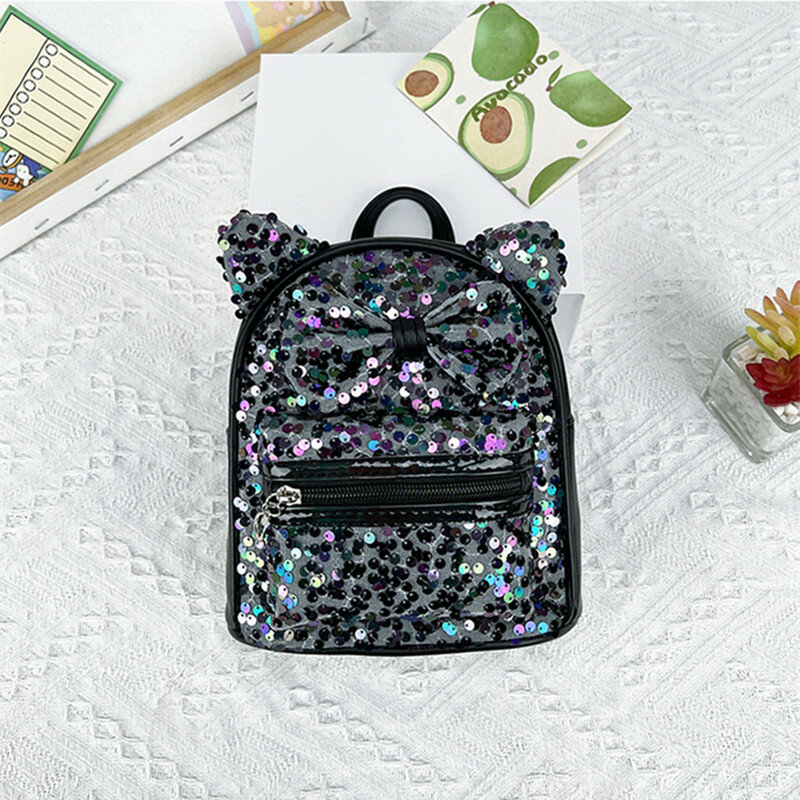 Детский школьный ранец для детского сада, Модный милый мультяшный мини-рюкзак с блестками для девочек и принцесс, Детская сумка