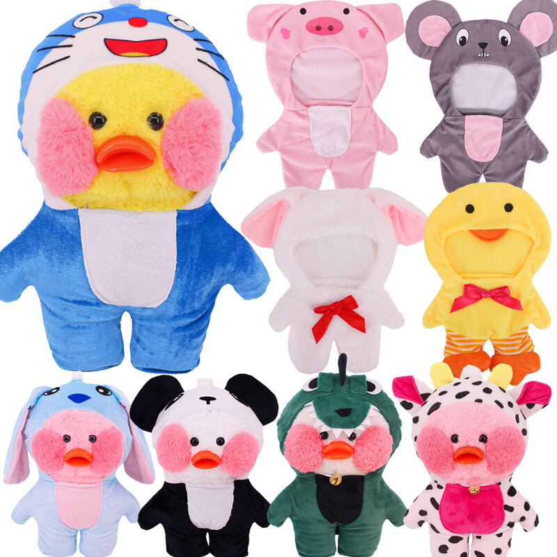 Tier Kleidung Für Ente 30cm lalafanfan Ente Kawaii Plüsch Spielzeug Zubehör Weiche Tier Puppen kinder Spielzeug Geburtstag Geschenke