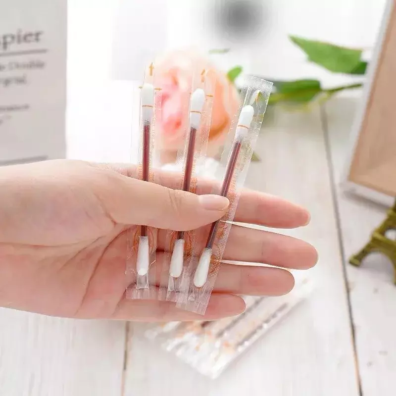 50PCS Outdoor Antibacterial Care Disposable Cleaning Swab Household Disinfection Cotton Stick Emergency First Aid Supply
