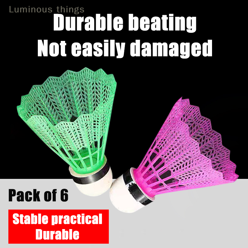 1 pz palline da Badminton colorate in plastica elasticizzata che giocano palline da allenamento per principianti in gomma di plastica casuale di colore antivento