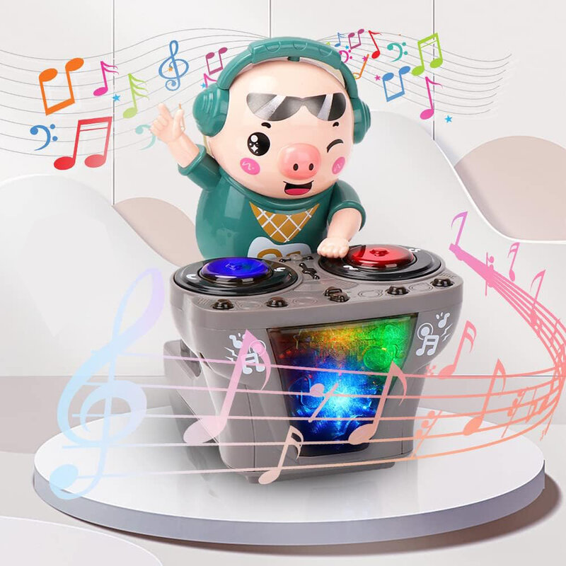 Elettronica DJ musica leggera danza maiale giocattolo giocattoli musicali carino altalena danza Piggy giocattolo con musica luci a LED giocattolo musicale per bambini