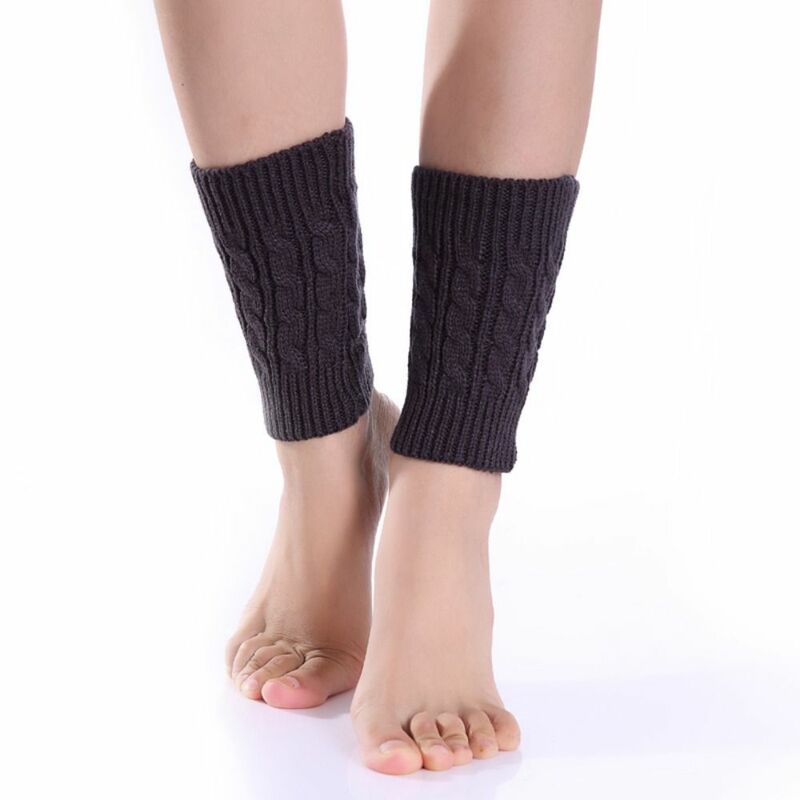 Meias de lã para mulheres e meninas, meias curtas, aquecedores de perna, tampa do pé, quente, torção, lolita, outono