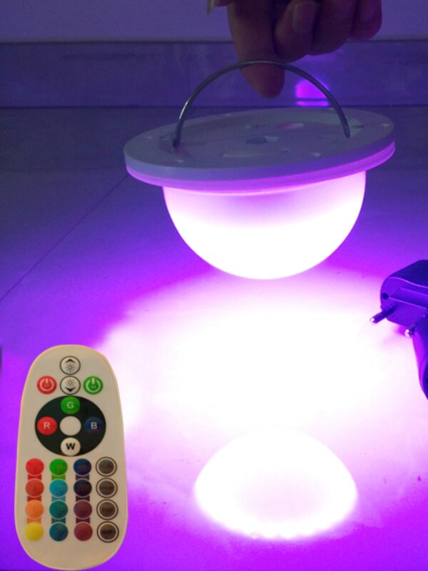 50PCS/lot LED Furniture Lighting Battery Rechargeable Led Bulb RGB Remote Control Waterproof IP65 Swimming Pool Lights